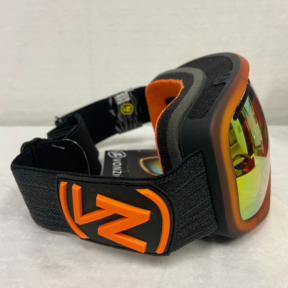VonZipper Skylab Snow Goggle MindGlo Orange w/ Fire Chrome Lens *DISPLAY*