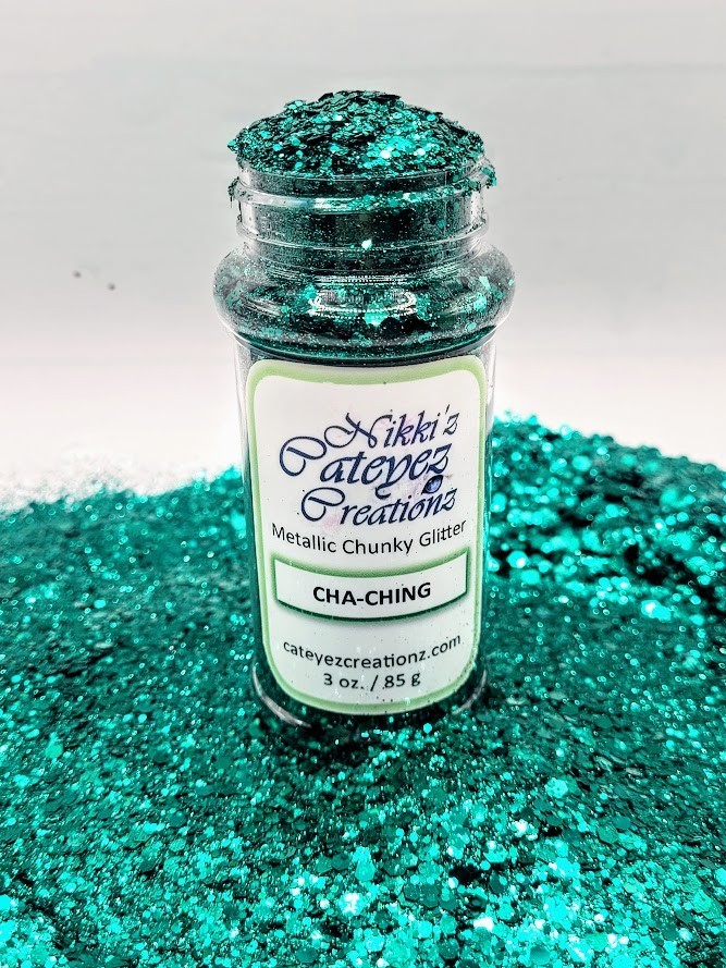 Metallic Chunky Green Glitter - Cha-Ching 3 oz.