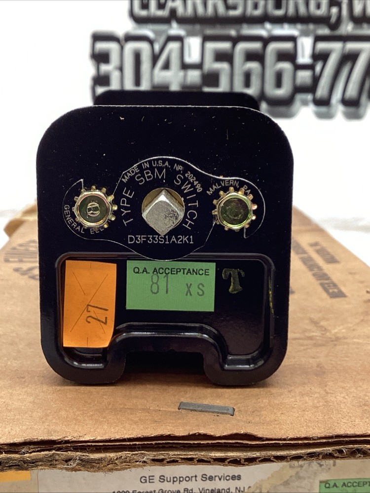 General Electric Type SBM Switch D3F33S1A2K1 NIB