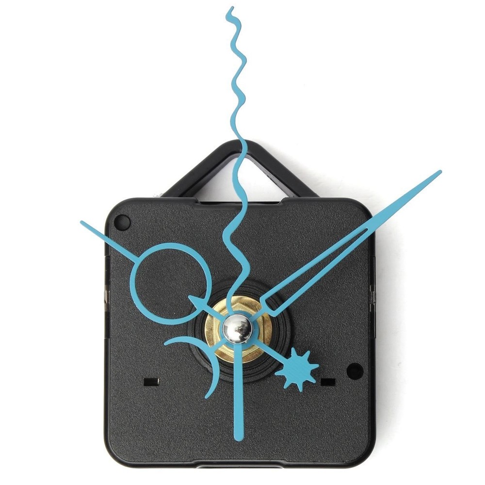 FunnyToday365 Blue Diy Tool Hand Work Quartz Wall Clock Spindle Small,