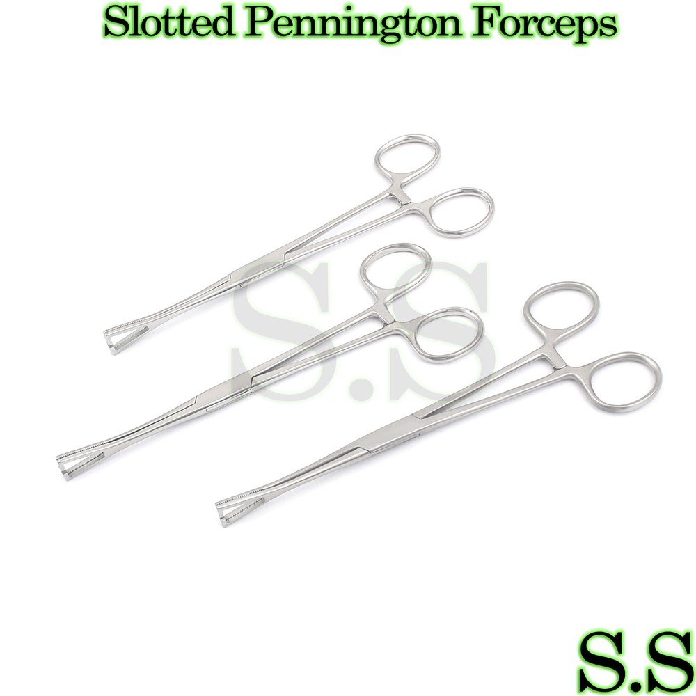 3 Slotted Pennington Forceps PIERCING INSTRUMENTS