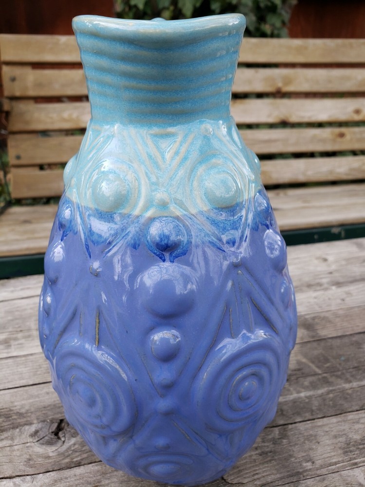 MID CENTURY ABSTRACT FOOTED PITCHER 10" RARE!