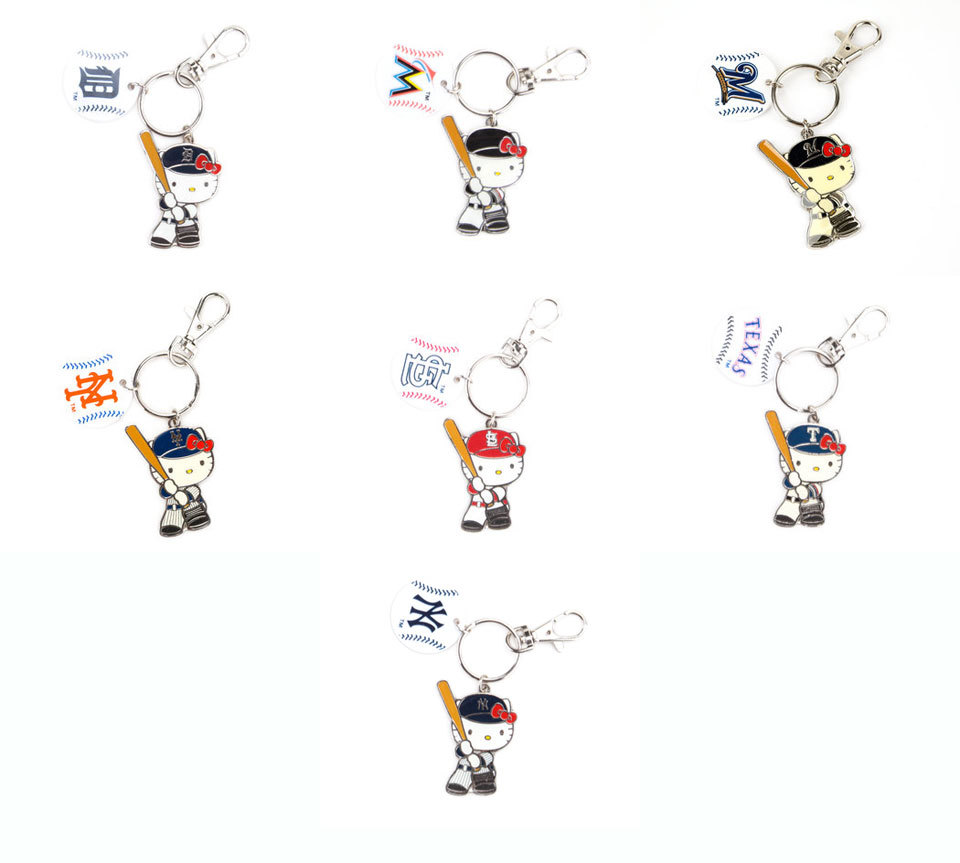 Hello Kitty Major league Baseball (MLB) Key Ring
