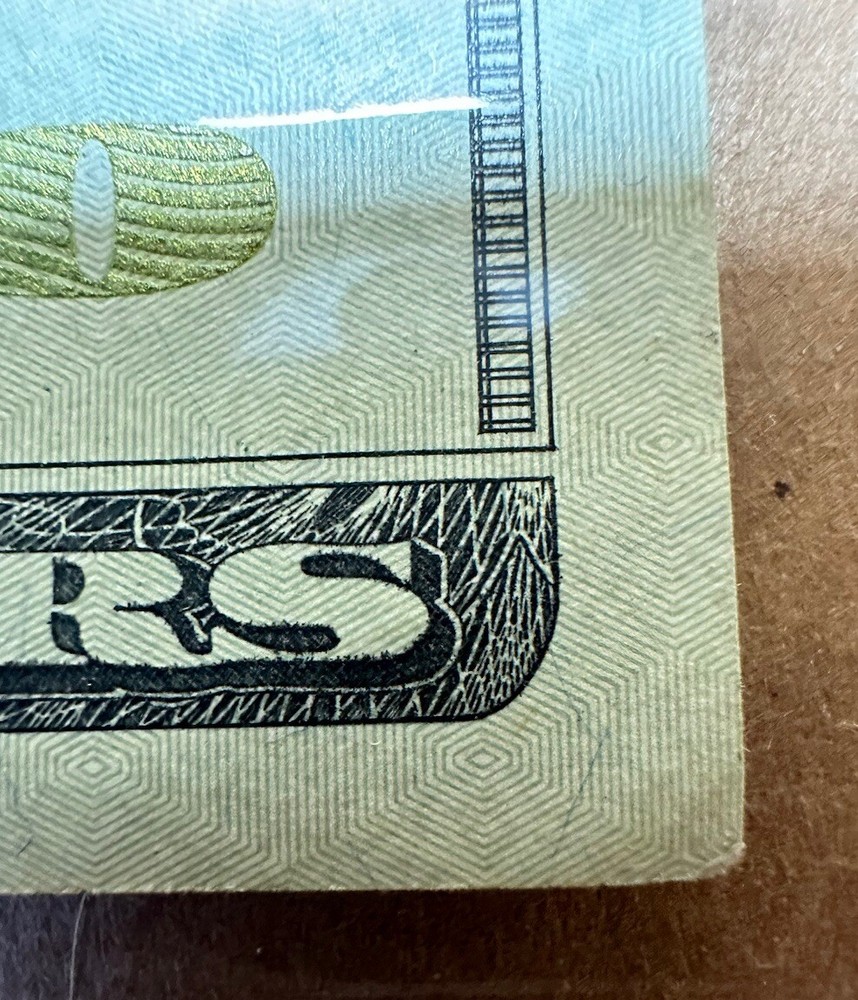 $20 BILL INK ERROR RARE
