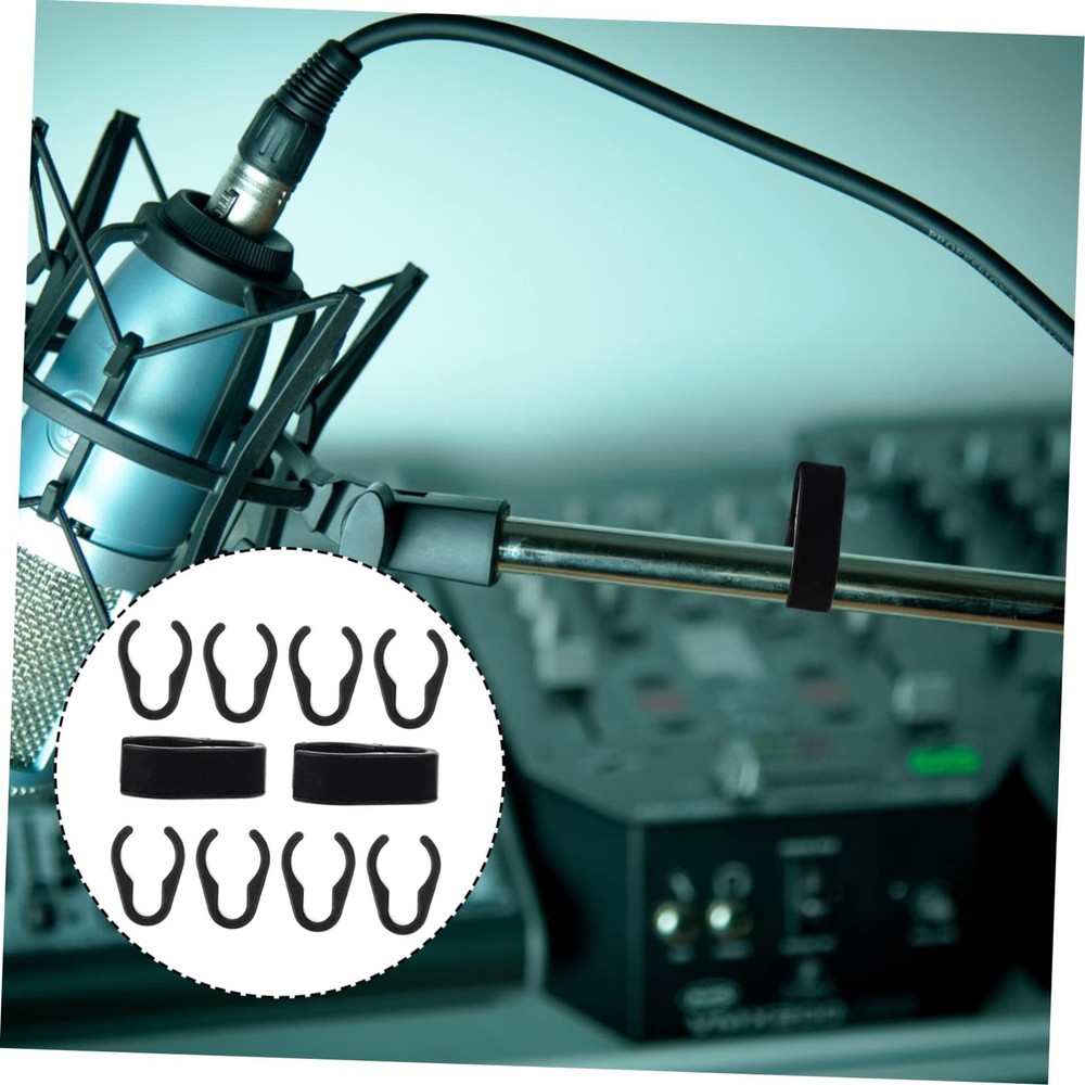 10Pcs Microphone Cable Clip, Microphone Bracket Cable Clip, Plastic Wire s, P...