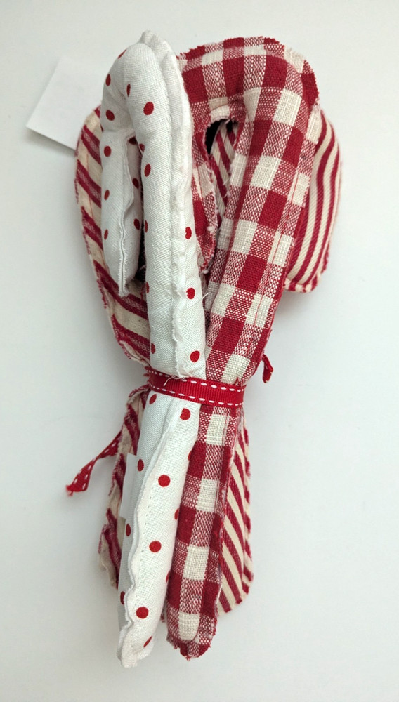 Pepper Mint Square Print Fabric Soft Candy Cane Bundle 10" Red White Multi NWT