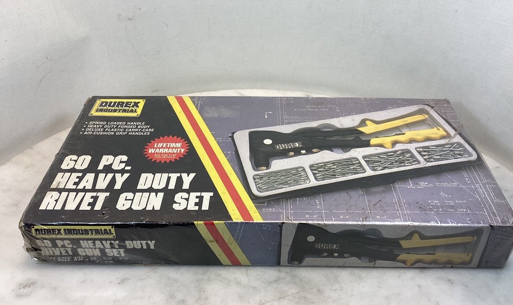 DUREX Industrial 60 Pc. Heavy Duty Rivet Gun Set