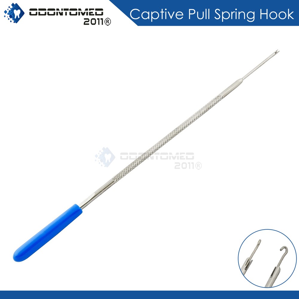 Self Retracting Captive Spring Hook 7'' Easy Positioning Positively Knurled grip