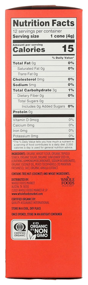 , Organic Cake Cup Cone, 1.75 Ounce