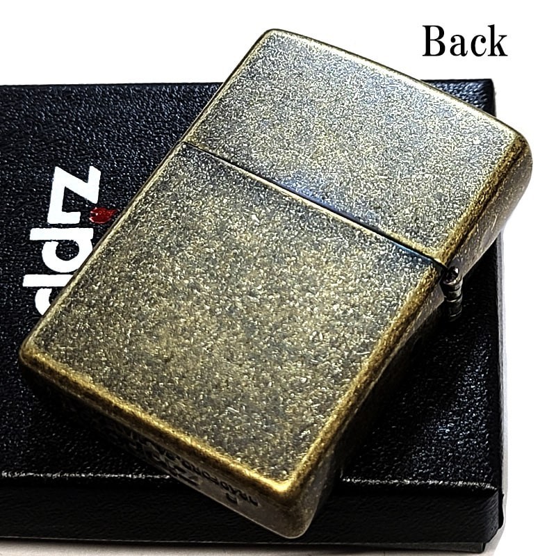 Zippo Antique Poker Playing Cards Skull Gold Etching One Side Processing Lighter