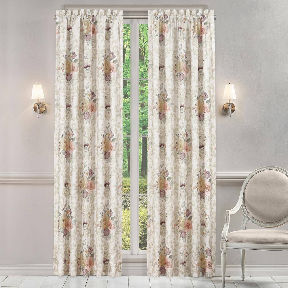 Chardonnay Ivory Polyester 84" Window Panel Pair