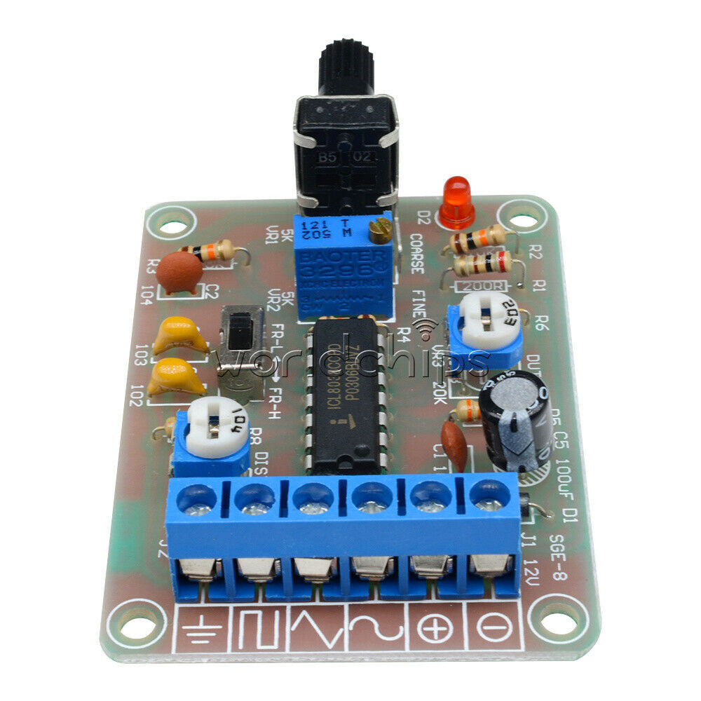 Welded ICL8038 Signal Generator Board Sine Square Triangle Monolithic Function