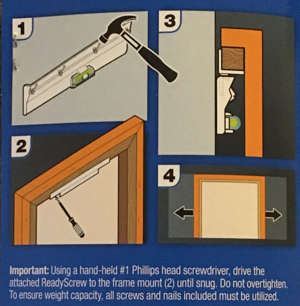 OOK Plastic Canvas Hanging System Cleat - Holds 15Lbs Maximum