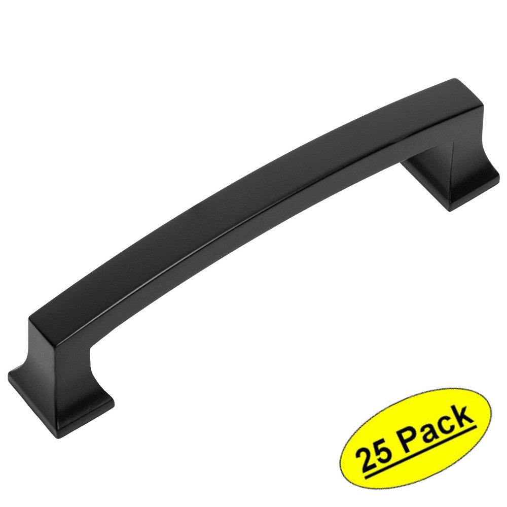 *25 Pack* Cosmas Cabinet Hardware Flat Black Contemporary Pulls #755-4FB