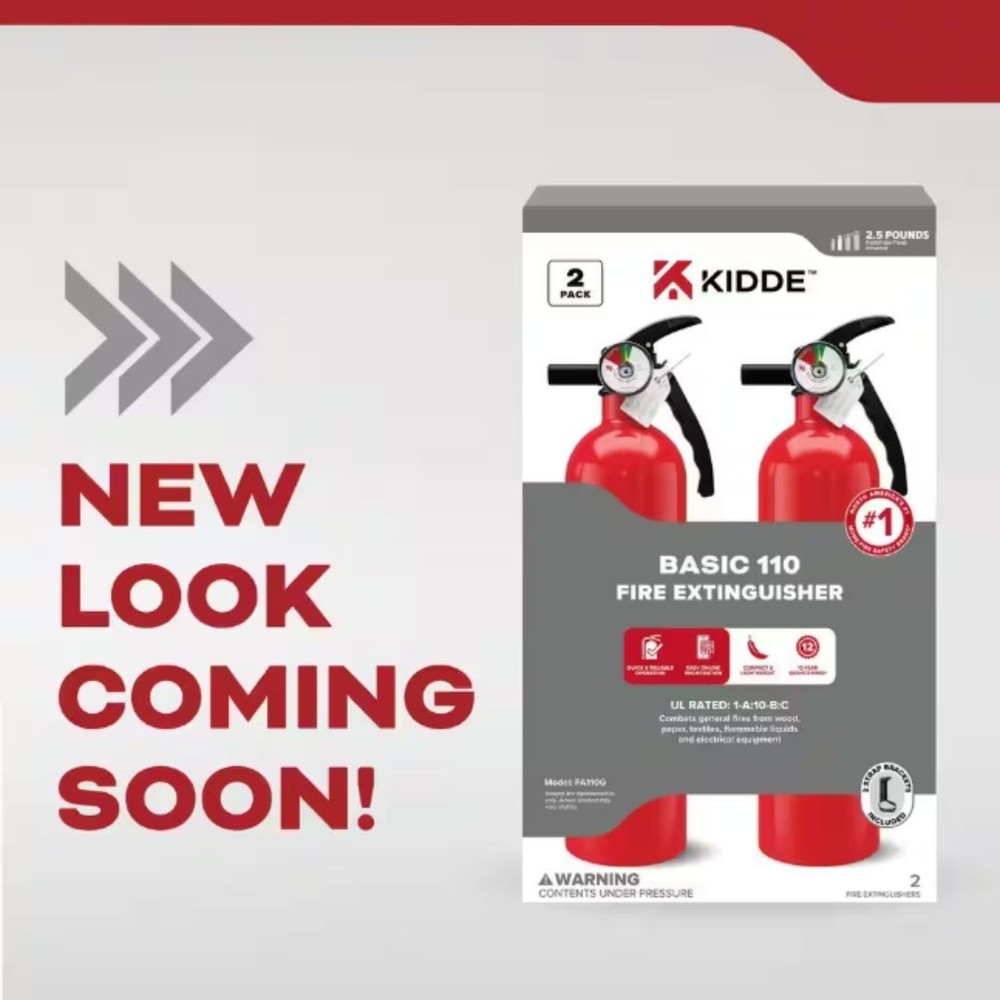 (2 pack) Kidde Basic Fire Extinguisher for Home, Residential 1A10BC
