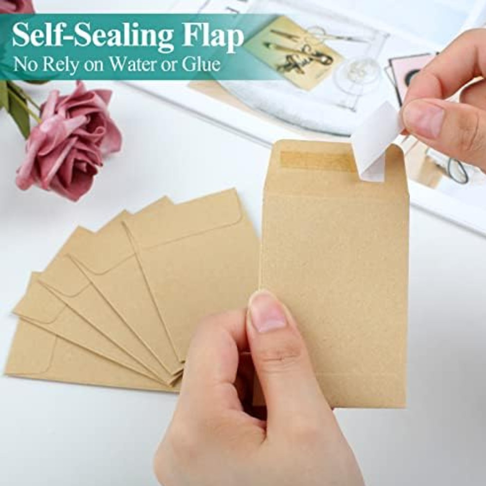 180pcs Small Seed Saving Envelopes Bulk 2.35 X 3.5 Empty Paper Packets for Coins