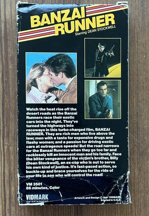 Banzai Runner Beta 1987 Betamax