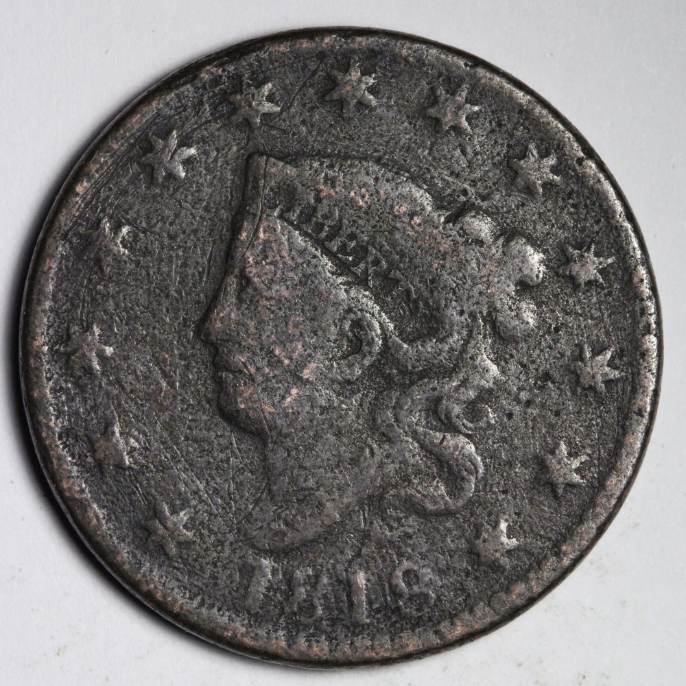 1818 Coronet Head Large Cent CHOICE GOOD+ E305 YB