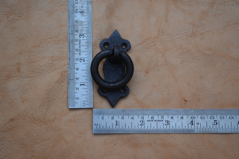 iron door knocker gate handle knob vintage cast pull drop handle Hardware 4 pcs