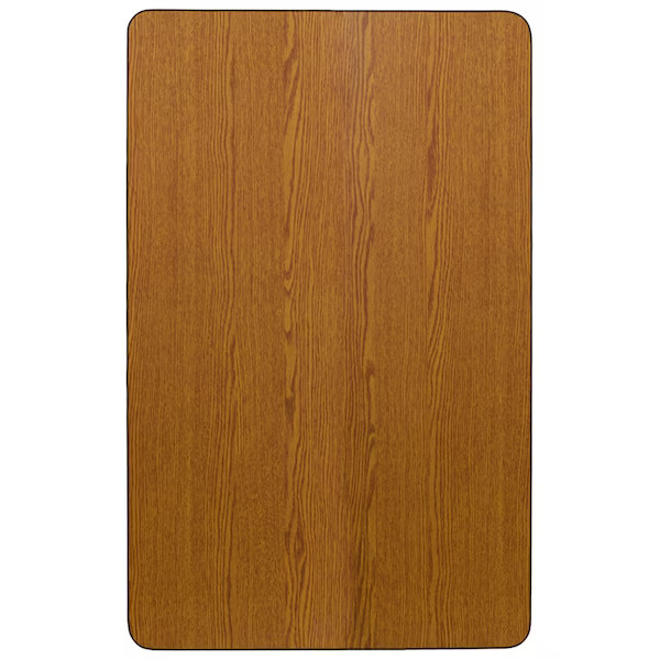Rectangle Activity Table, Chrome, Laminate, Particleboard, Steel, Wood Grain