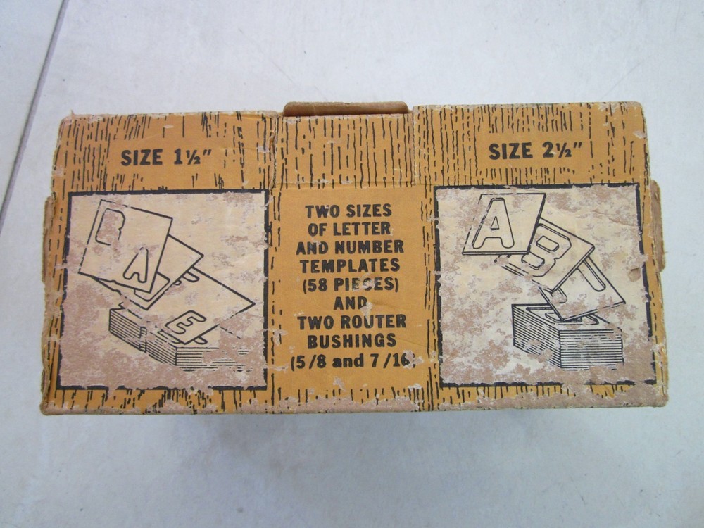 Sears Craftsman 9-2573 Router Template Set