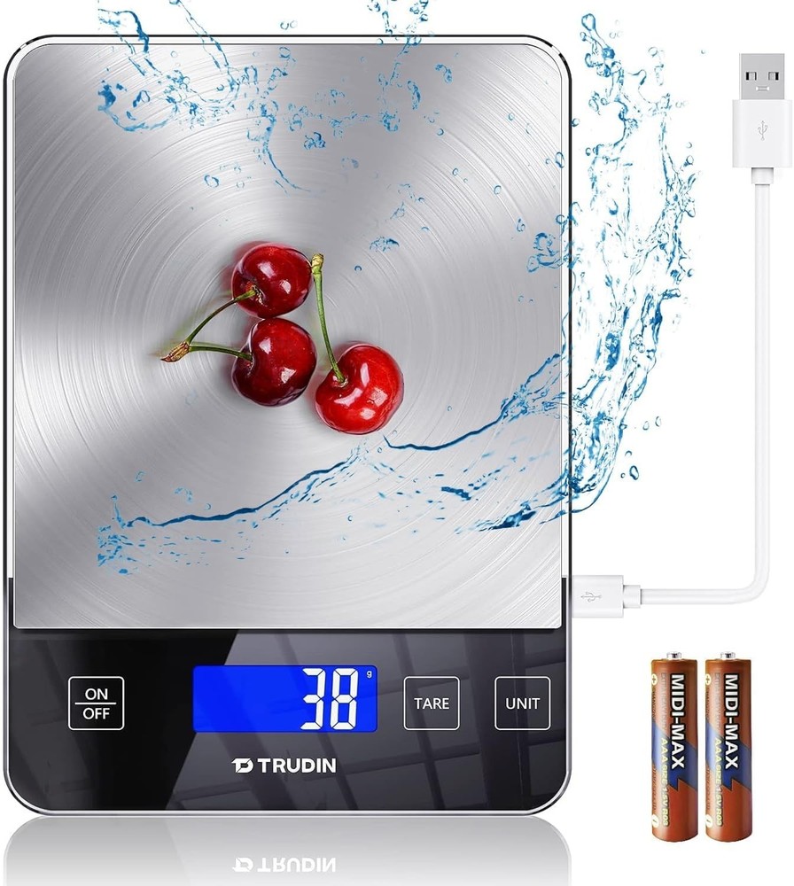 NASA-Grade 33lb Digital Kitchen Scale, Precisely Measures Grams and Ounces for B