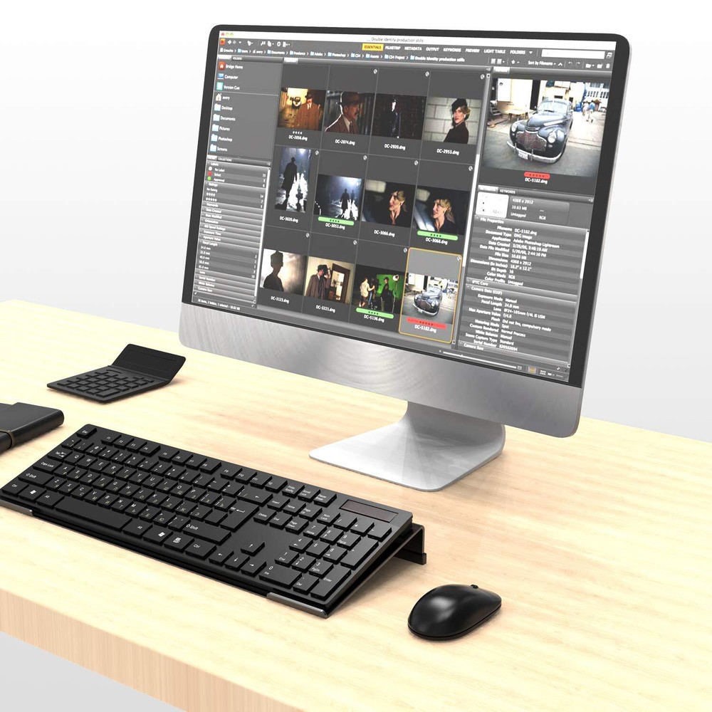 Acrylic Tilted Computer Keyboard Stand for Ergonomic Typing Keyboard Tray Hol...