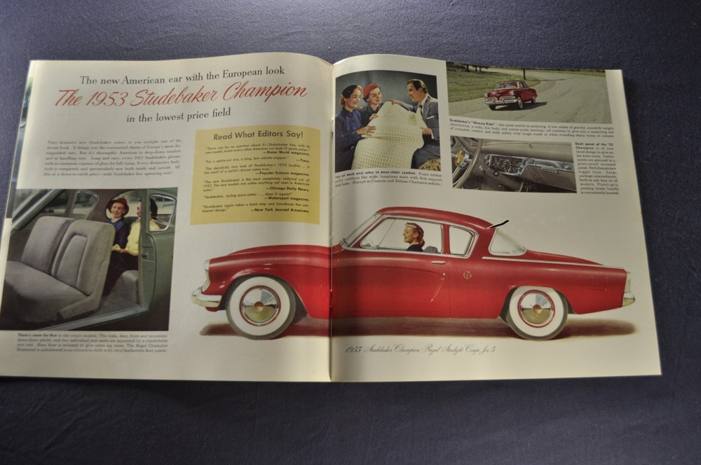 1953 Studebaker Brochure Commander Starliner Champion Starlight Coupe (Hole)