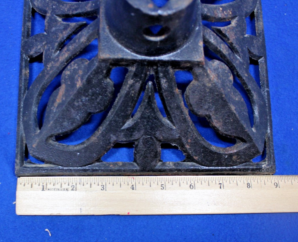 Cast Iron Flagpole Metal Base 9" square