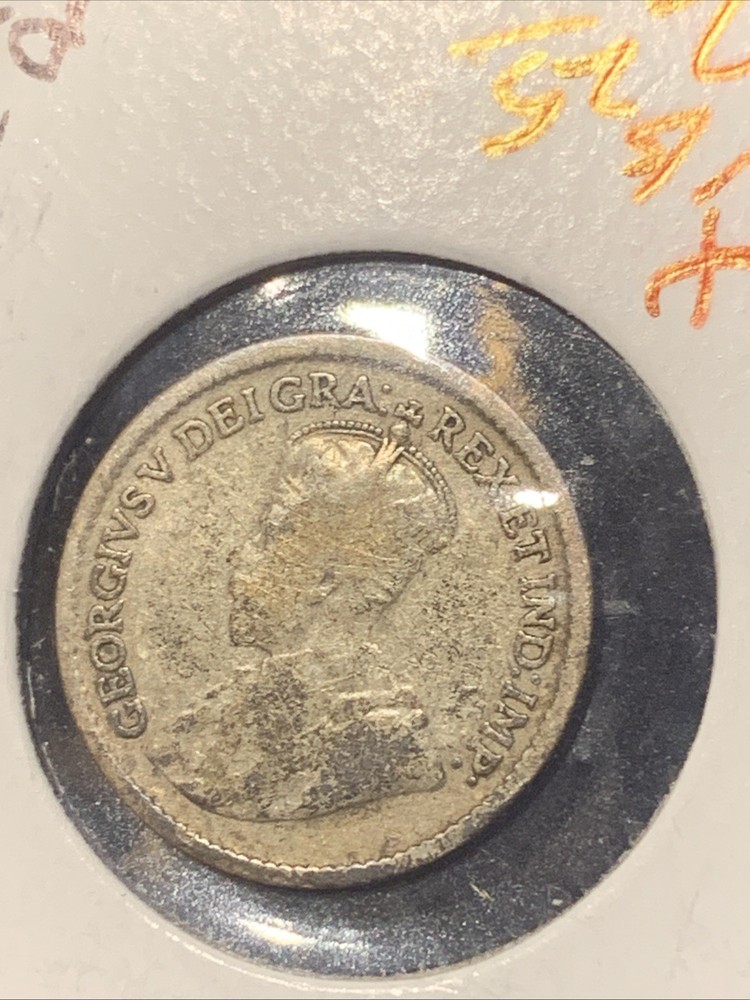 1919 Canada 5 cents silver coin