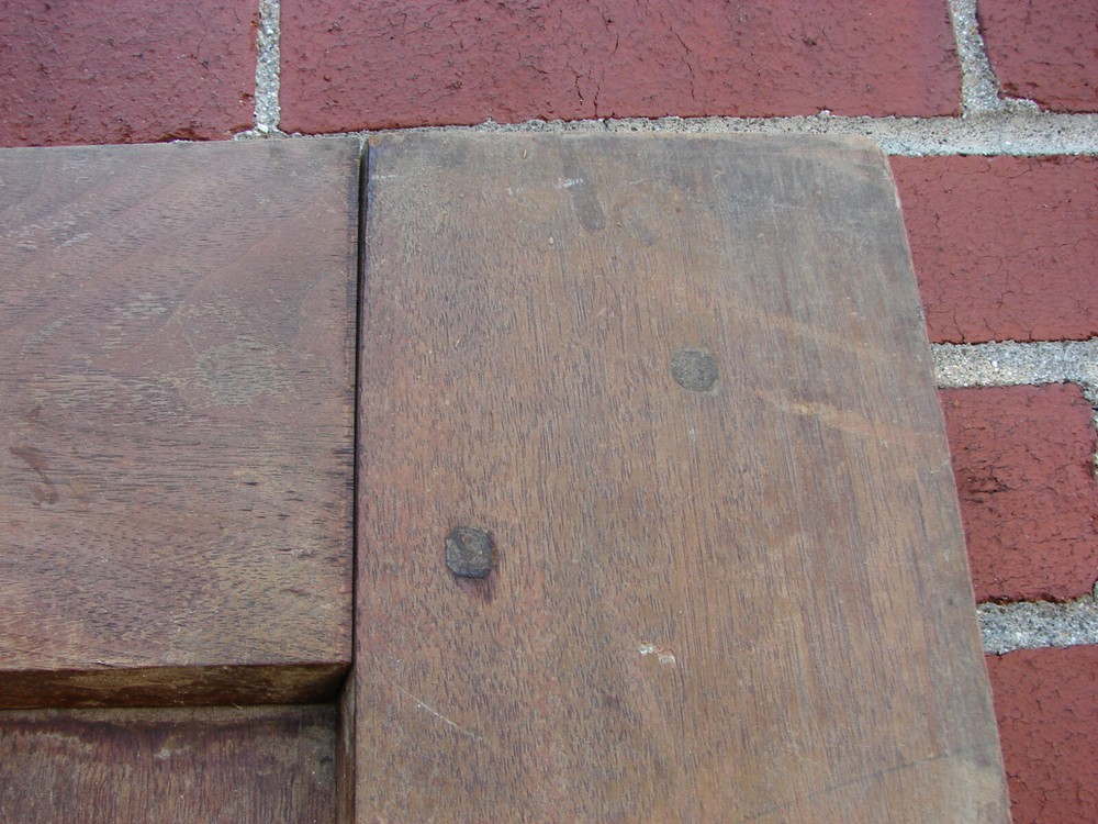 19TH CENTURY RAISED PANEL WALNUT DOOR PEGGED MORTISED