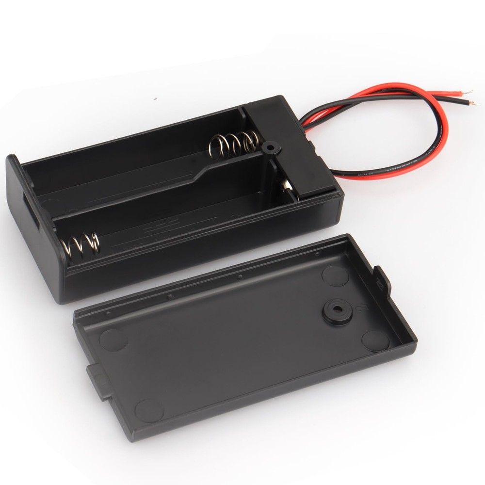 2-Pack AA Battery Holder with Leads and Wires for Easy Connection