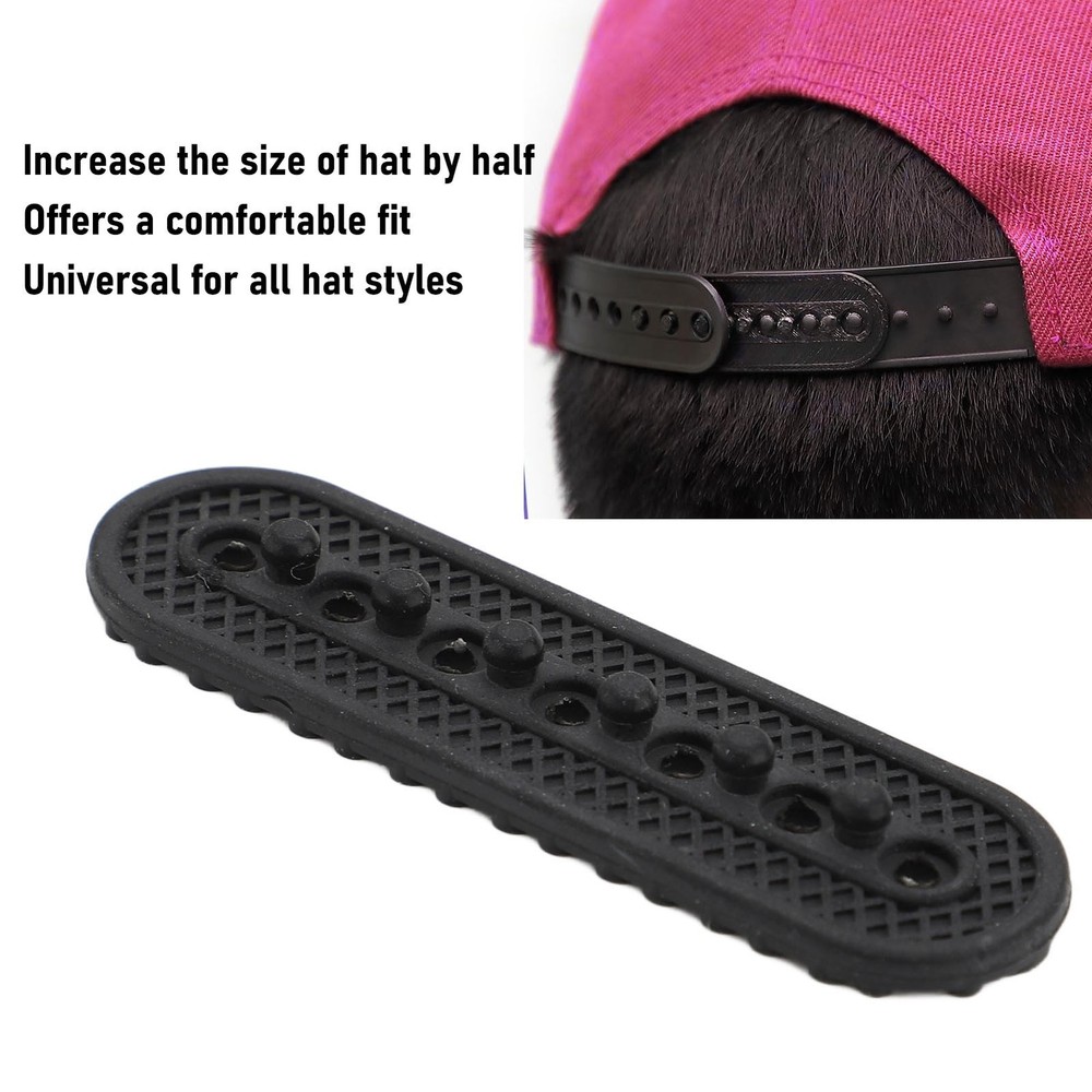 2pcs Hat Extender 7 Holes Easy Installation Flexible Silicone Snap Back Hat