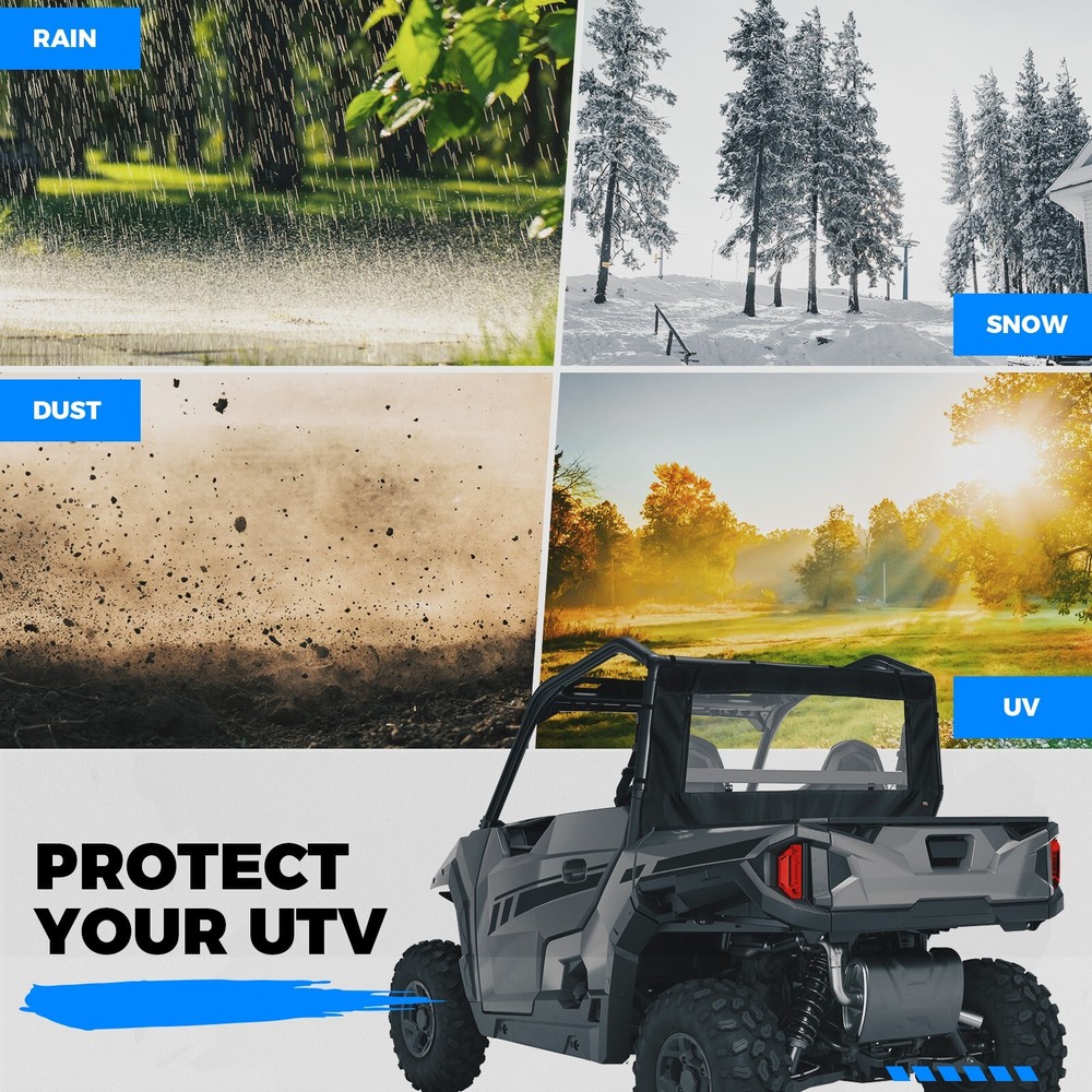 Soft Back Panel Rear Window windshield for Polaris General XP 1000 2016-2023