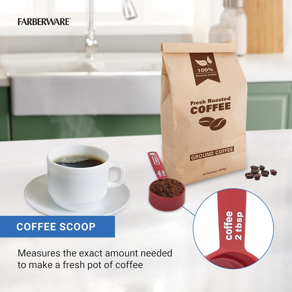 Professional 5-Piece Measuring Cup Set with Coffee Scoop Durable Plastic Kitchen