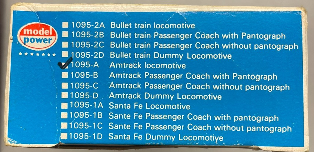 MODEL POWER HO #1095 - Amtrak Passenger Train Set