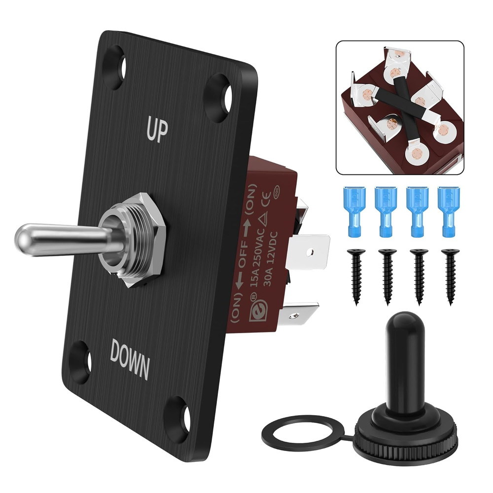Momentary Reverse Polarity Switch 12V DC Polarity Reversing Switch Waterproof...