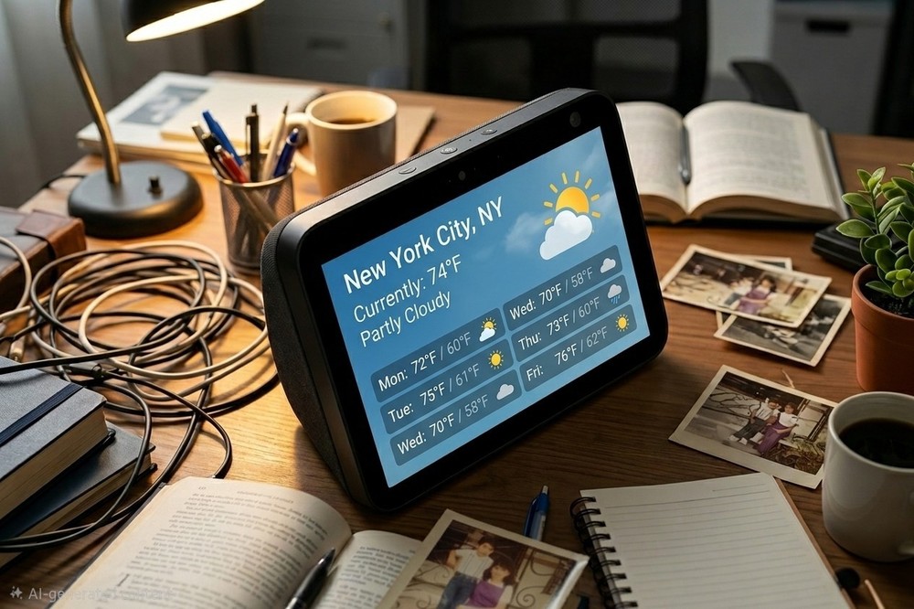 Amazon Echo Show 8 Smart Speaker Display, Alexa, Touch Control, Black