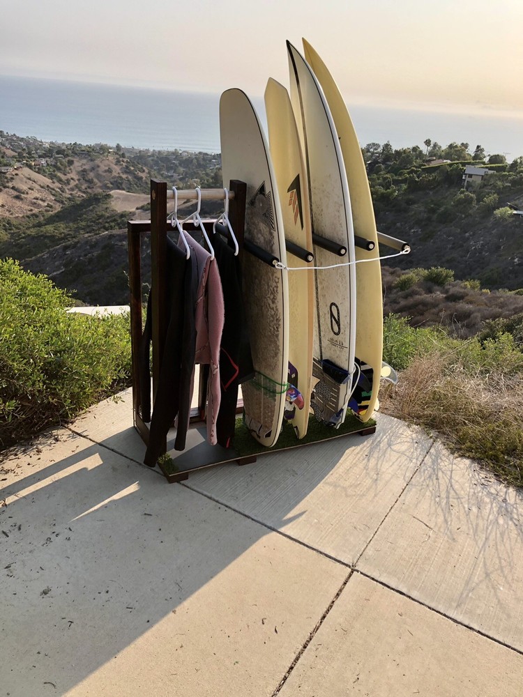 Surfboard And Wetsuit Rack