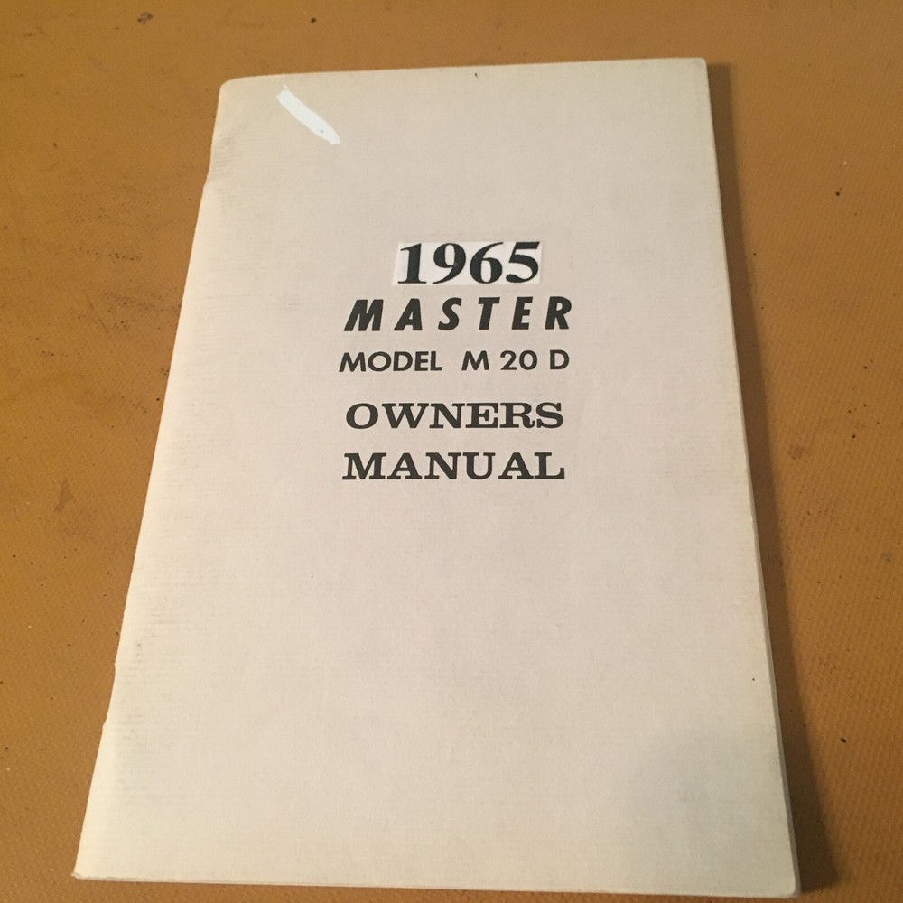 1965 Mooney Master M20D Owner's Manual