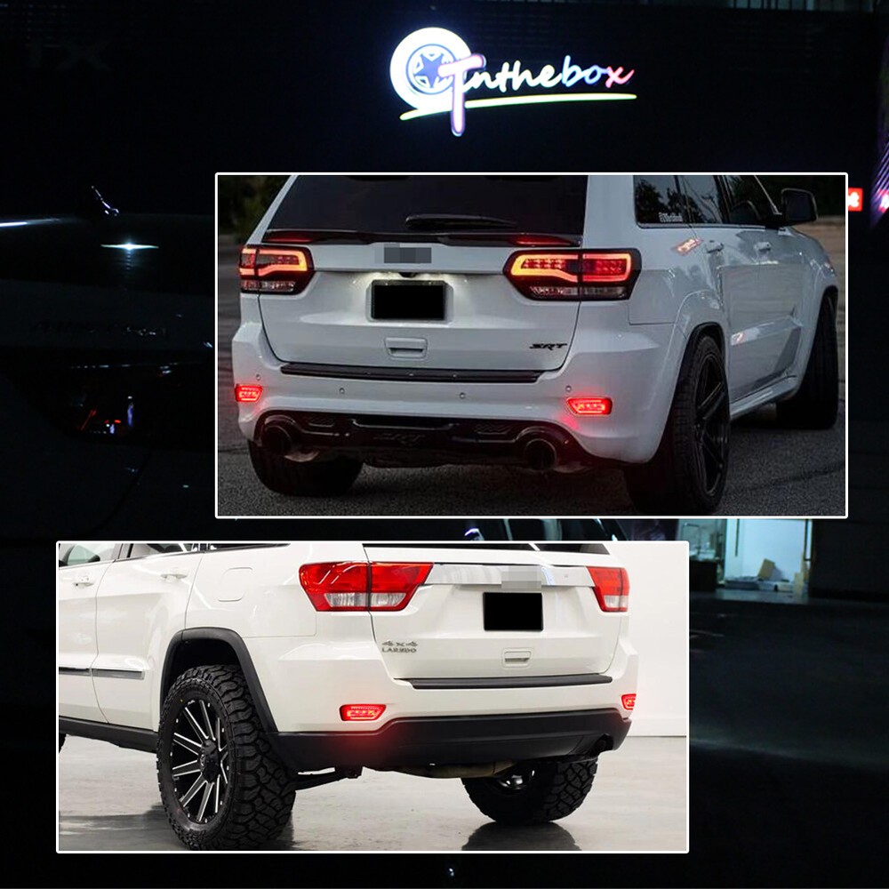 2PCS Red LED Rear Fog/Brake Light Kit For 2011-2020 Jeep Grand Cherokee