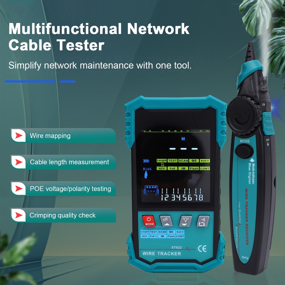 1-Advanced Network Cable Tester For Ethernet Maintenance