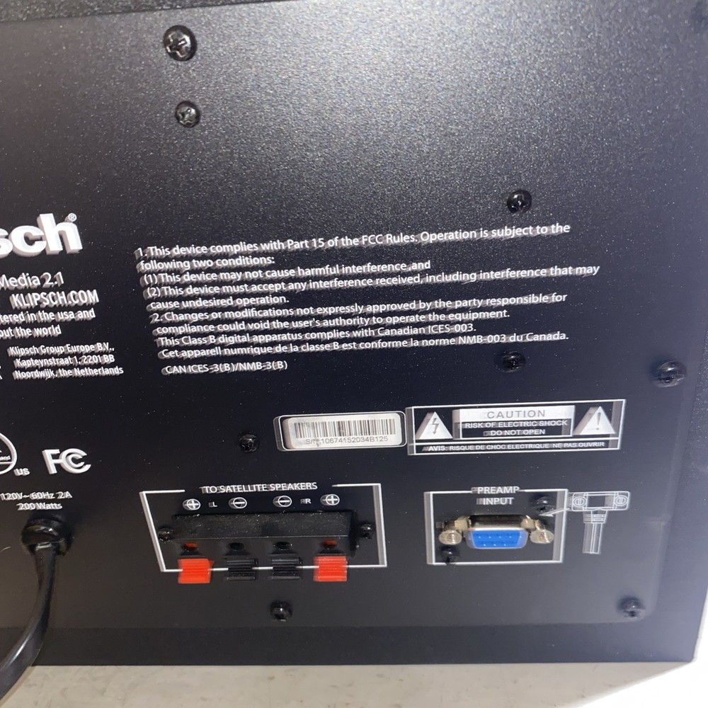 Klipsch Promedia 2.1 THX Computer/Electronics Speaker System