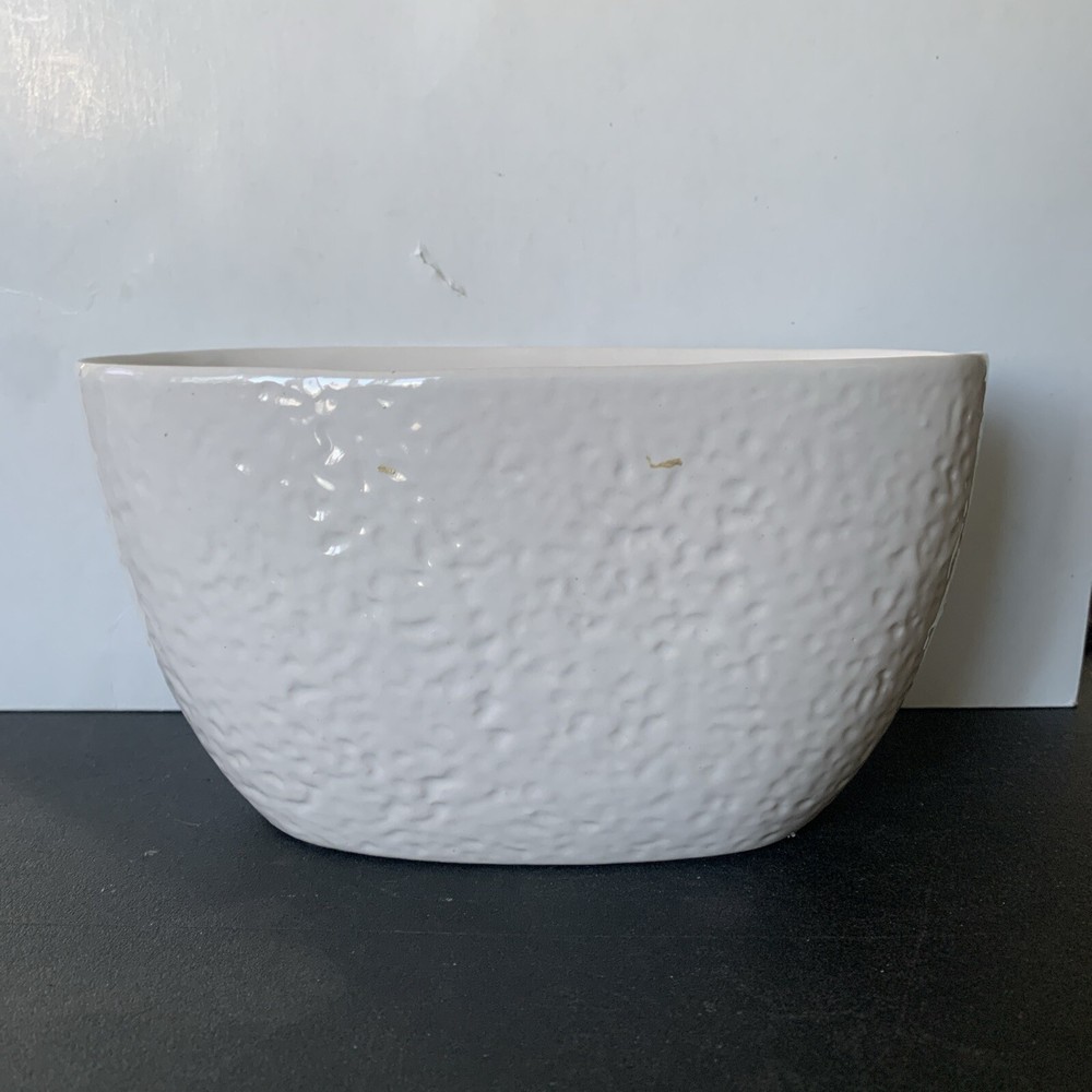 4.5” x 8” Oval White Planter