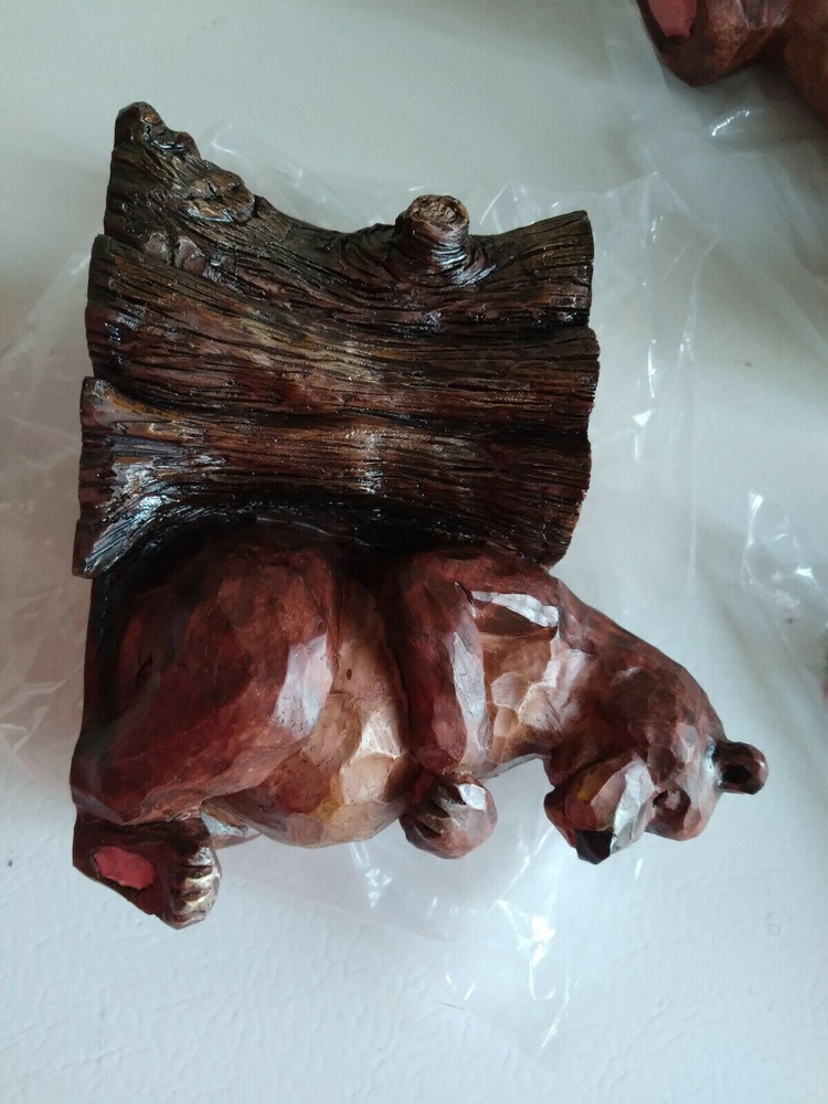 Wooden Bear Bathroom Accessories