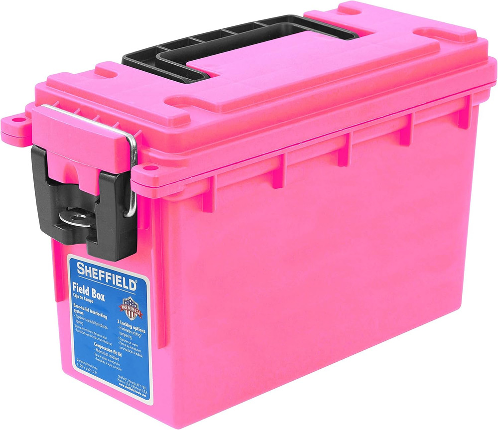 Sheffield 12631 Ammo Storage Box, Stackable .30 Cal Field Boxes, Water and Dust