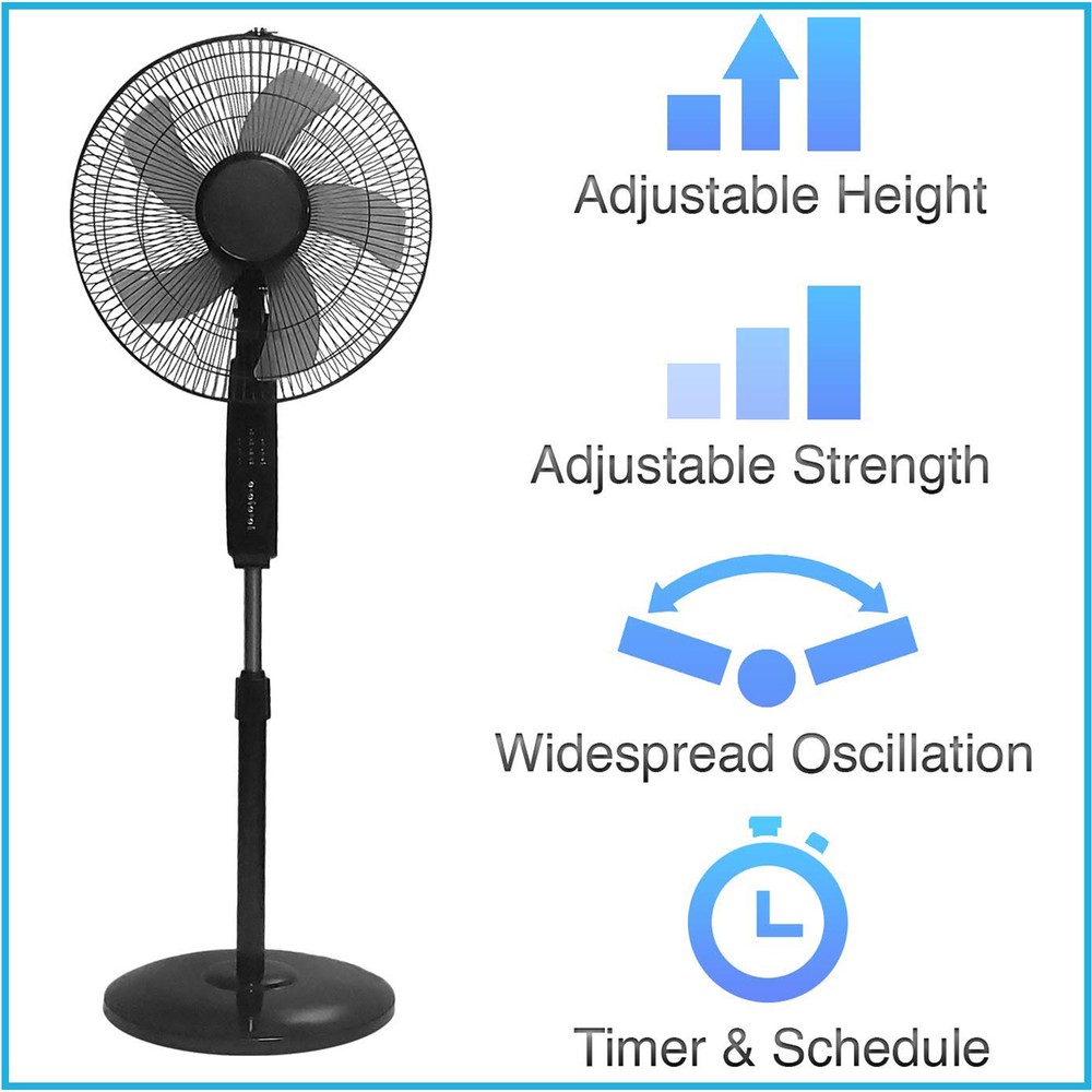 Technical Pro FXA16 Alexa & Google Home Enabled 16" Oscillating Fan