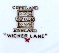 Spode Wicker Lane 5 Piece Place Setting Vintage 2/7519
