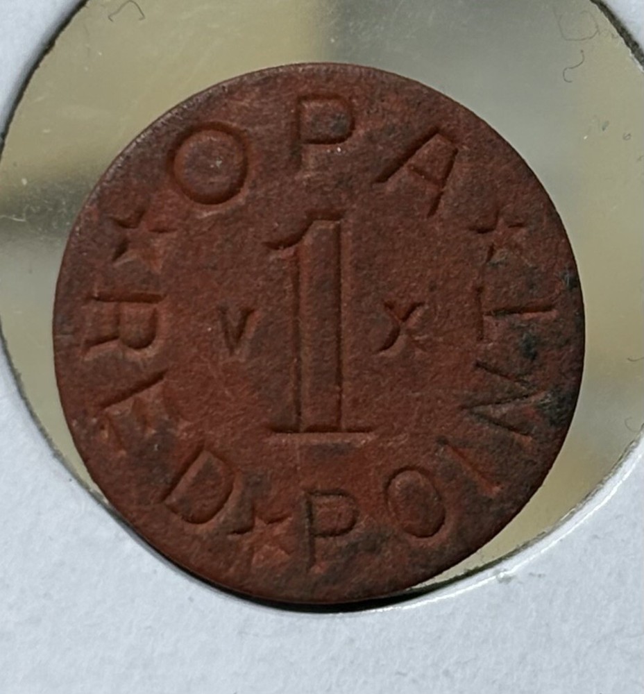 Opa Red Point VX WWII US Ration Token