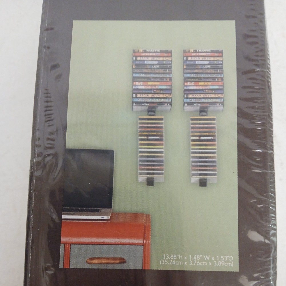 Atlantic Media Stix for Blu-rays, DVDs, CDs, Storage Wall Mount 4 Pack NEW